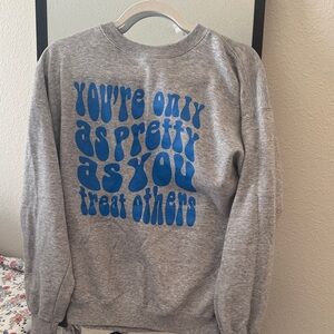 Reflex Gray Sweatshirt with Blue Text